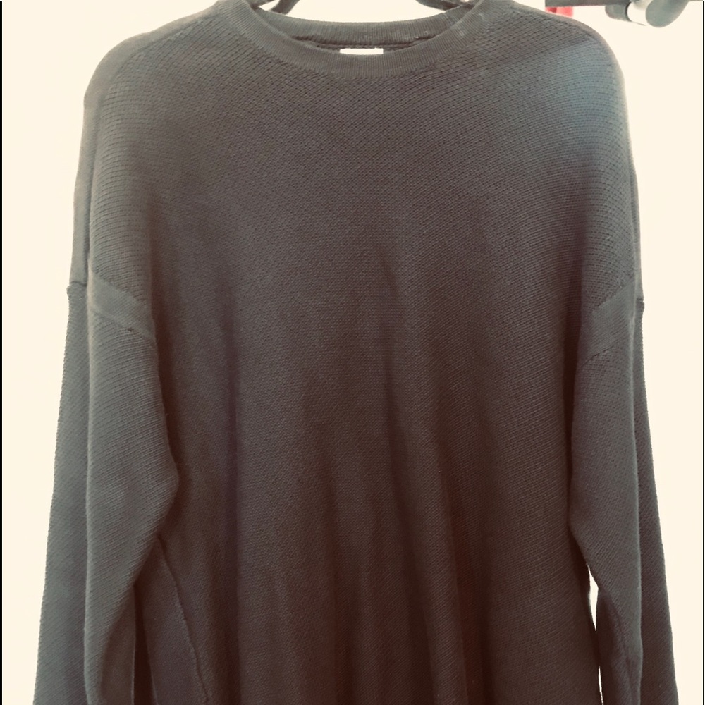 Zara Textured Navy Oversized Sweater